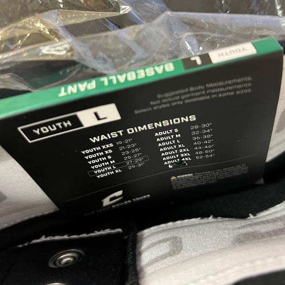 NEW CHAMPRO TRIPLE CROWN OPEN BOTTOM YOUTH BASEBALL SIZE: L - Picture 5 of 6